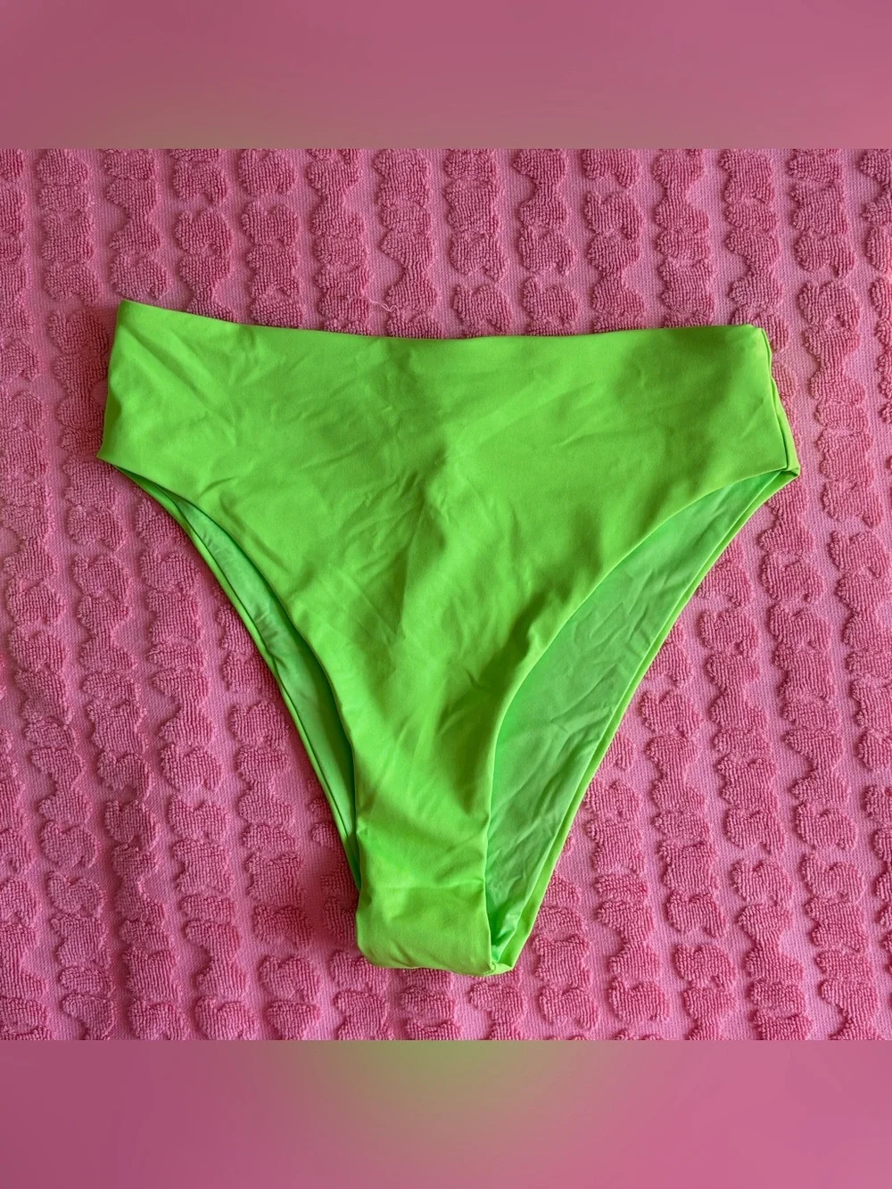 💚 SKIMS Recycled Swim Plunge Bikini Set | Neon Green | S | NWT